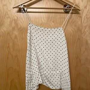 Everlane White Polka Dot Sleeveless Top – Size 2